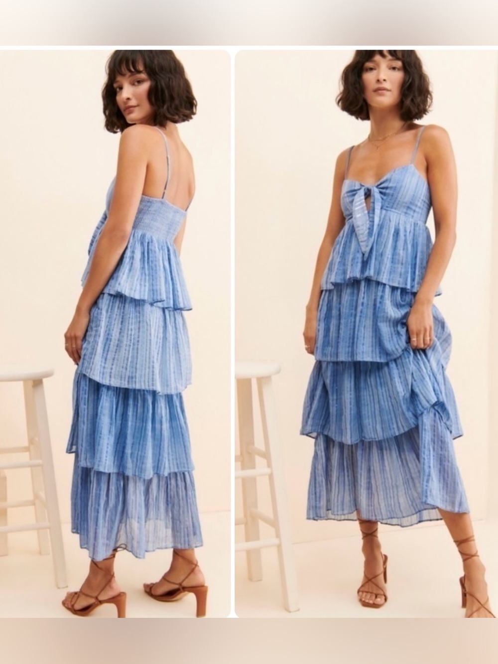 Saylor Jameela Tiered Dress NWT 🩵 Size Small - Picture 2 of 14